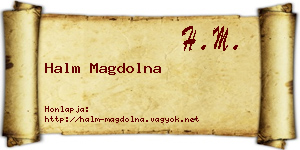 Halm Magdolna névjegykártya