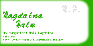 magdolna halm business card